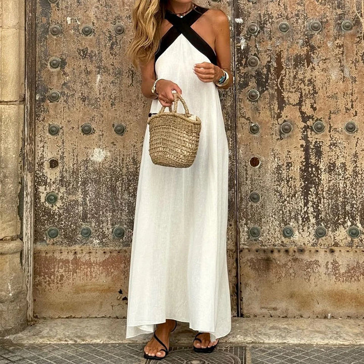 Aurélie | Robe Croisée Élégante avec Dos Ouvert